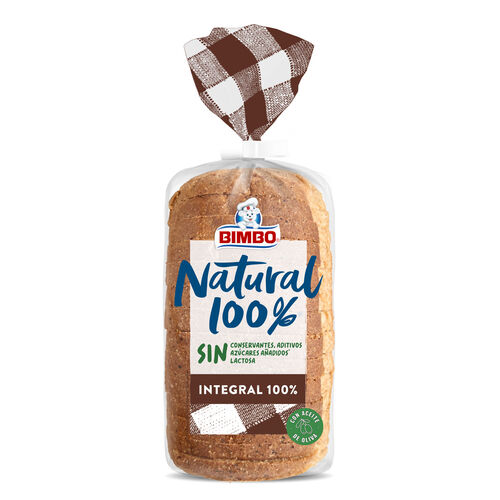 PAN DE MOLDE NATURAL INTEGRAL 100% BIMBO 360g image number