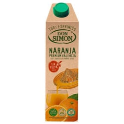 Zumo de naranja exprimida sin pulpa DON SIM&Oacute;N 1L