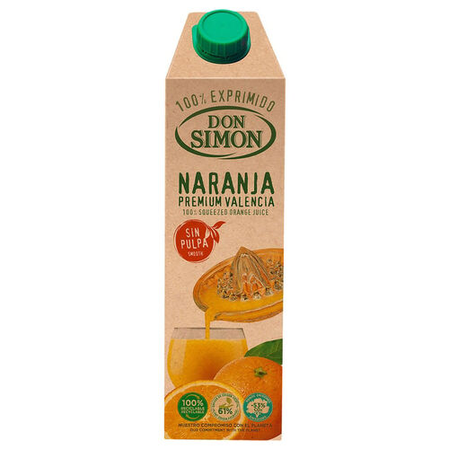Zumo de naranja exprimida sin pulpa DON SIM&Oacute;N 1L image number