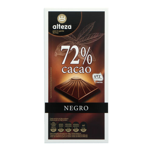 CHOCOLATE ALTEZA 72% CACAO 100g image number
