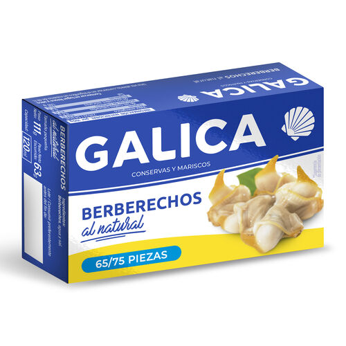 Berberechos al Natural 65/75 piezas GALICA 111g image number