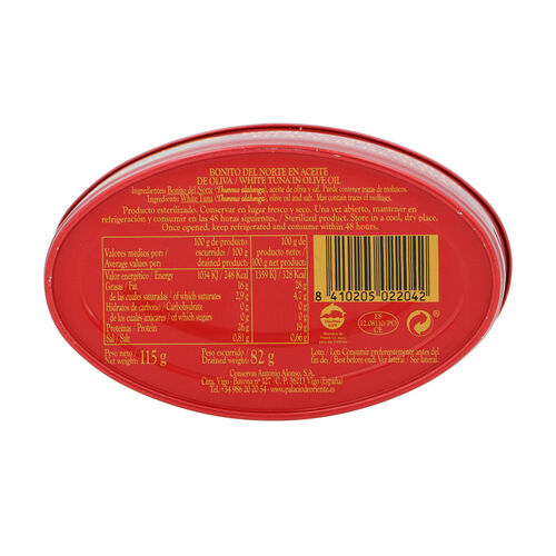 BONITO EN ACEITE DE OLIVA PALACIO DE ORIENTE 115g image number