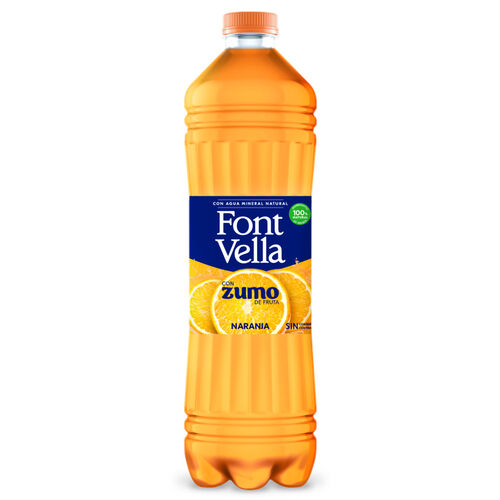 Agua mineral Natural con zumo de fruta naranja FONT VELLA 1,15L image number
