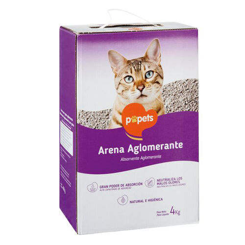 ARENA PARA GATOS AGLOMERANTE POPETS 4kg image number