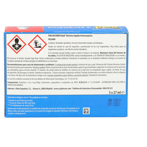 Insecticida electrico liquido recambio RAID 2 x 45 noches image number