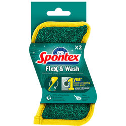 Estropajo con microfibras Flex&Wash SPONTEX 2uds