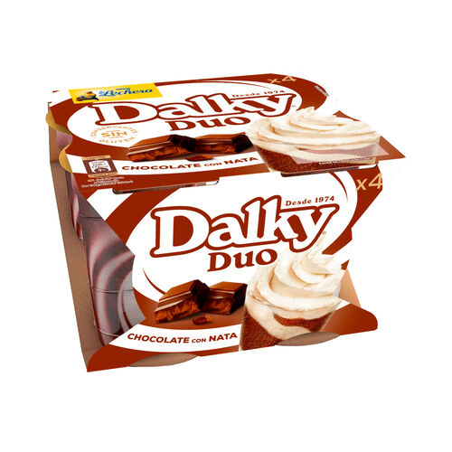 Postre de chocolate con nata Dalky duo LA LECHERA 4x90g image number