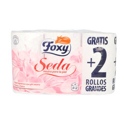 PAPEL HIGIENICO SEDA 3 CAPAS FOXY 4 + 2uds