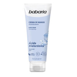 Crema de manos ultrahidratante acido hialuronico BABARIA 75ml