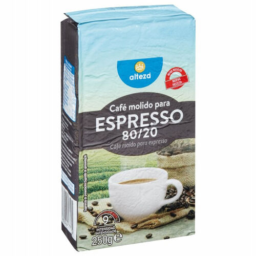 Caf&eacute; molido Espresso mezcla 80/20 ALTEZA 250g image number
