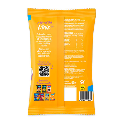 Mini tortitas de ma&iacute;z BICENTURY 65g image number
