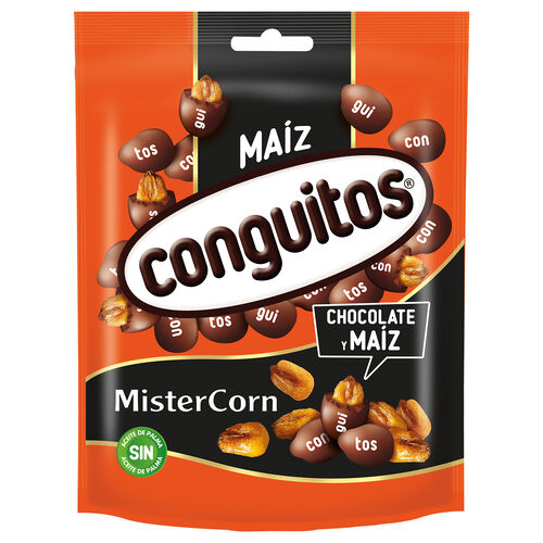Ma&iacute;z recubierto de chocolate negro CONGUITOS MISTERCORN 110g image number