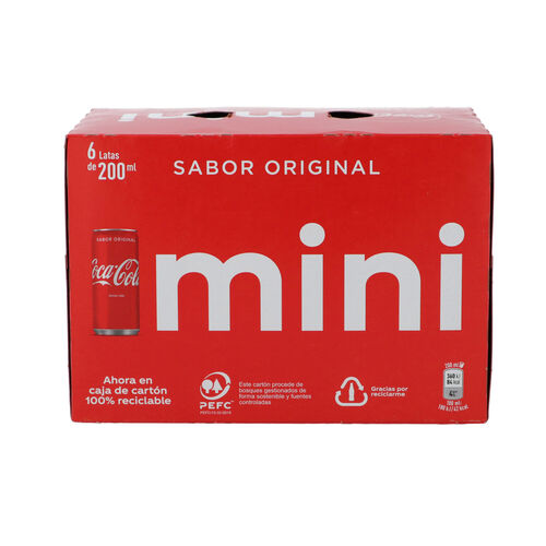 REFRESCO COCA COLA ORIGINAL MINI 6x200ml image number