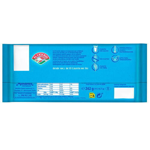 QUESO CASERIO LIGHT 14 LONCHAS 262g image number