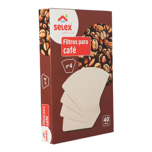 FILTRO CAFETERA SELEX NUMERO 4 PAQUETE 30uds image number