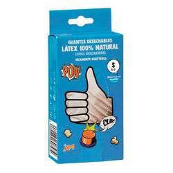 Guantes de latex desechables talla s am 10uds