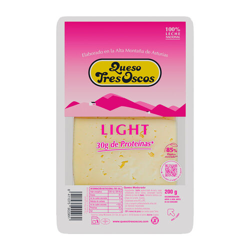 QUESO LIGHT EN LONCHAS TRES OSCOS 200g image number