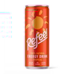 Bebida energ&eacute;tica sabor tropical REFEEL 33cl