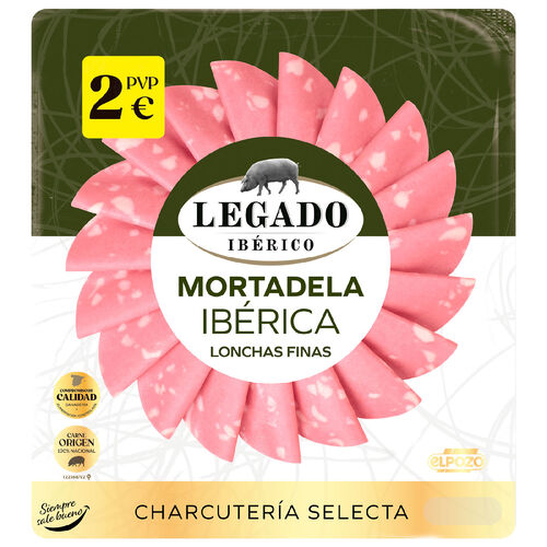 Mortadela Ib&eacute;rica en lonchas LEGADO IB&Eacute;RICO 150g image number