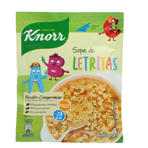 SOPA LETRITAS KNORR SOBRE 82g image number