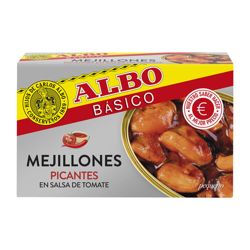 Mejillones picantes en salsa de tomate ALBO 120g image number