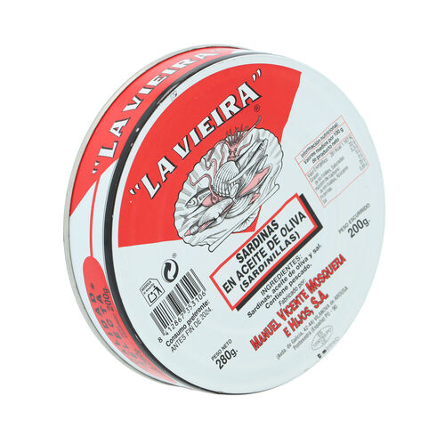 SARDINILLA VIEIRA ACEITE OLIVA 40/50 265g image number