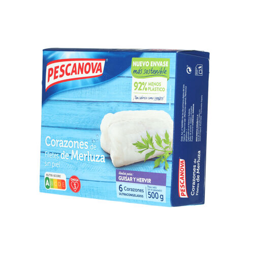 Merluza congelada corazones PESCANOVA 500g image number
