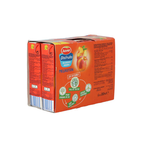 Bebida de zumo disfruta JUVER melocoton 6x200ml image number