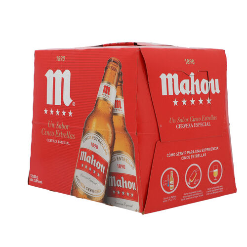 CERVEZA MAHOU 5 ESTRELLAS 12x25cl image number