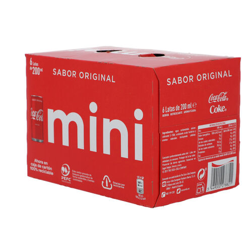 Refresco COCA COLA Original Mini 6x200ml image number