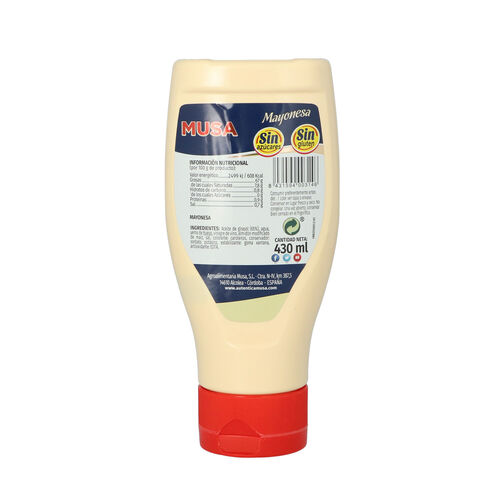 Mayonesa MUSA bocabajo pet 430ml image number