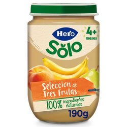 Tarrito selecci&oacute;n de tres frutas HERO 190g