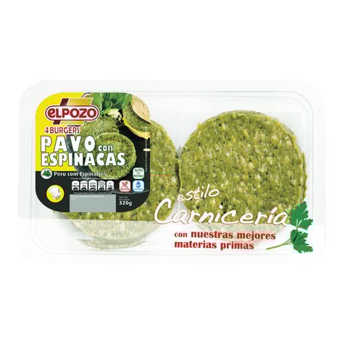 Burger pavo con espinacas EL POZO 2x120g image number