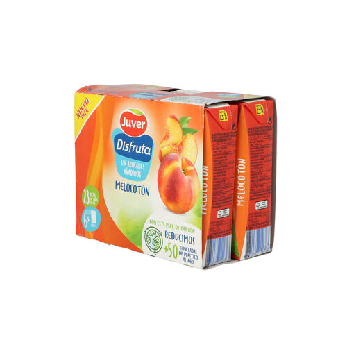 Bebida de zumo disfruta JUVER melocoton 6x200ml image number