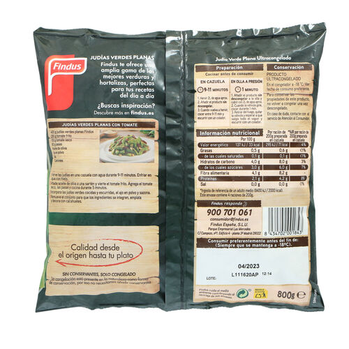 Jud&iacute;a verde plana congelada FINDUS 800g image number