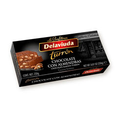 Turr&oacute;n de chocolate con almendras DELAVIUDA 200g