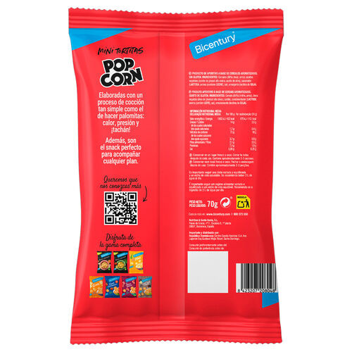 Mini tortitas Pop Corn BICENTURY 70g image number