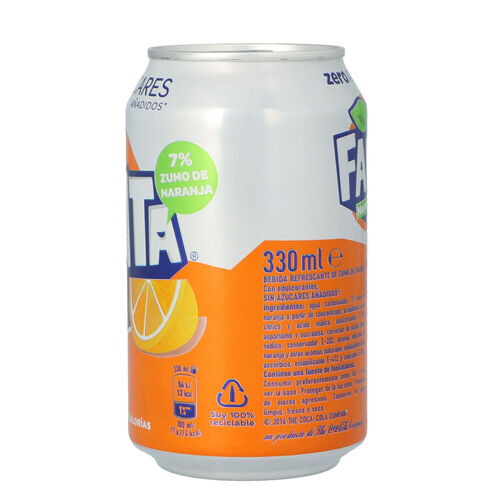 FANTA ZERO NARANJA LATA 33cl image number