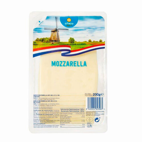 QUESO MOZZARELLA EN LONCHAS ALTEZA 200g image number