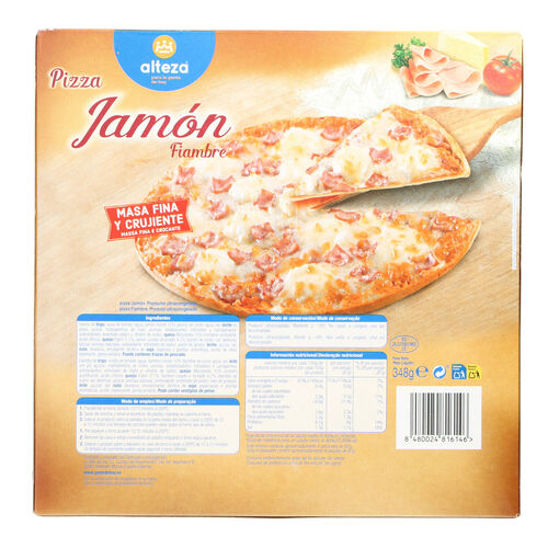 Pizza congelada de jam&oacute;n y queso ALTEZA 350g image number