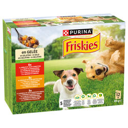 Comida h&uacute;meda para perro Gelatina Selection FRISKIES 12x85g