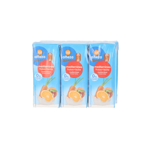 Fruta + leche mediterraneo ALTEZA pack 6x200ml image number