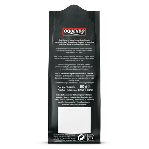 CAFE OQUENDO MOLIDO DESCAFEINADO 250g image number