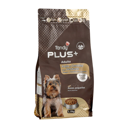Comida seca para perro adulto raza peque&ntilde;a con pollo TANDY Plus+ 1,5kg image number