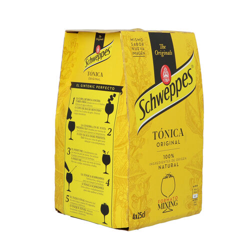 SCHWEPPES tonica botella pack 4x25cl image number