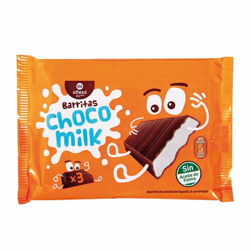Barritas de chocolate con leche ALTEZA 105g image number
