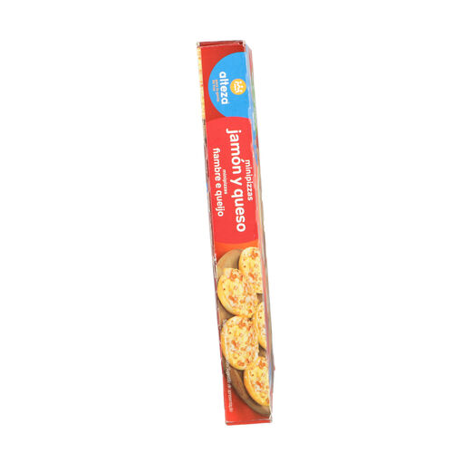 Mini pizza congelada de jam&oacute;n y queso ALTEZA 9uds 270g image number
