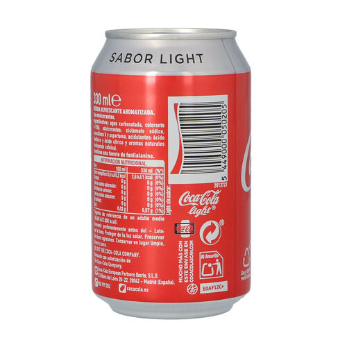 COCA COLA LIGHT LATA 33cl image number