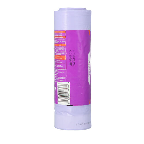 Bolsa de basura morada perfumada autocierre SELEX 30L 15 bolsas image number