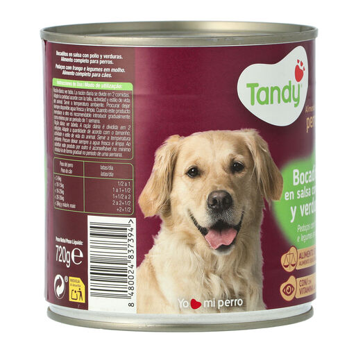 ALIMENTO PARA PERRO BOCADITO CON POLLO Y VERDURA TANDY 720g image number